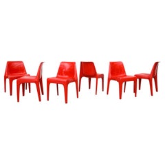 MOD Red Kartell Style Acrylic Stacking Chairs
