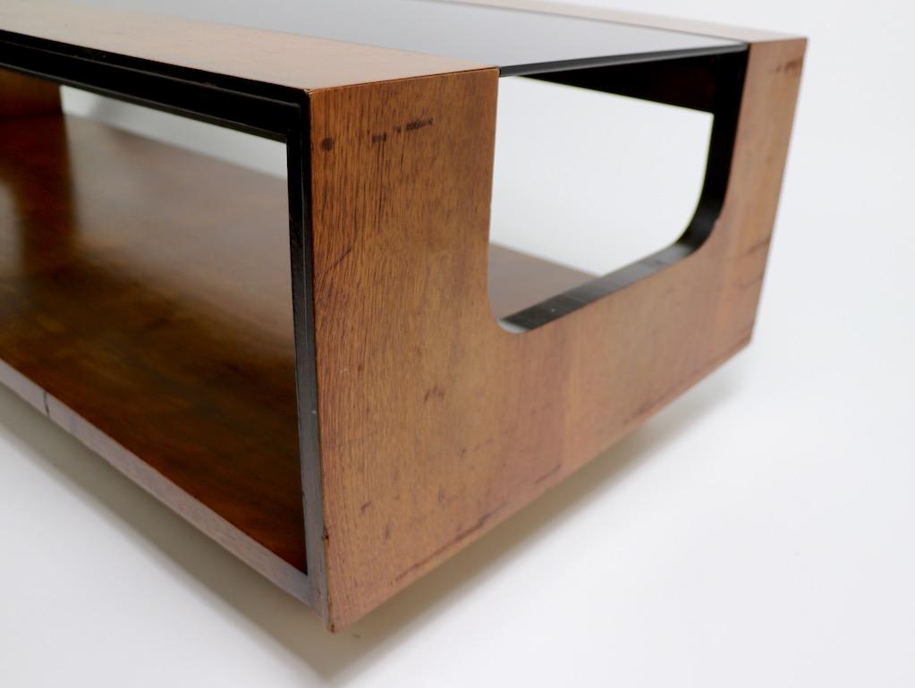 Mod Smoked Glass Top Coffee Table by Lane Furniture Company 2
