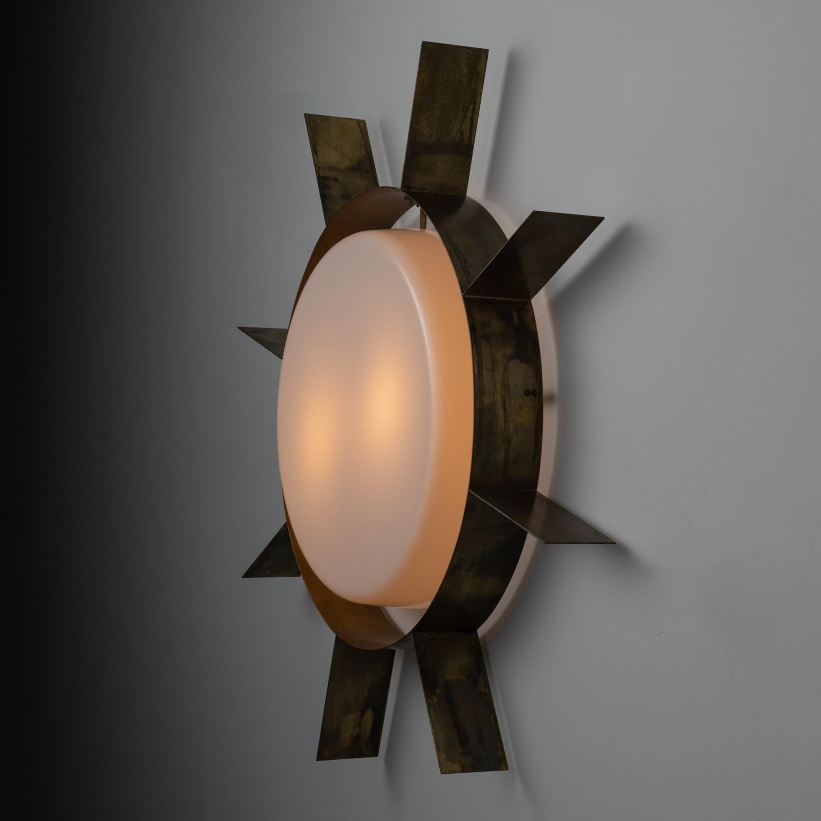 Patinated 'Sole' Flush Mounts by Gio Ponti for Arredoluce