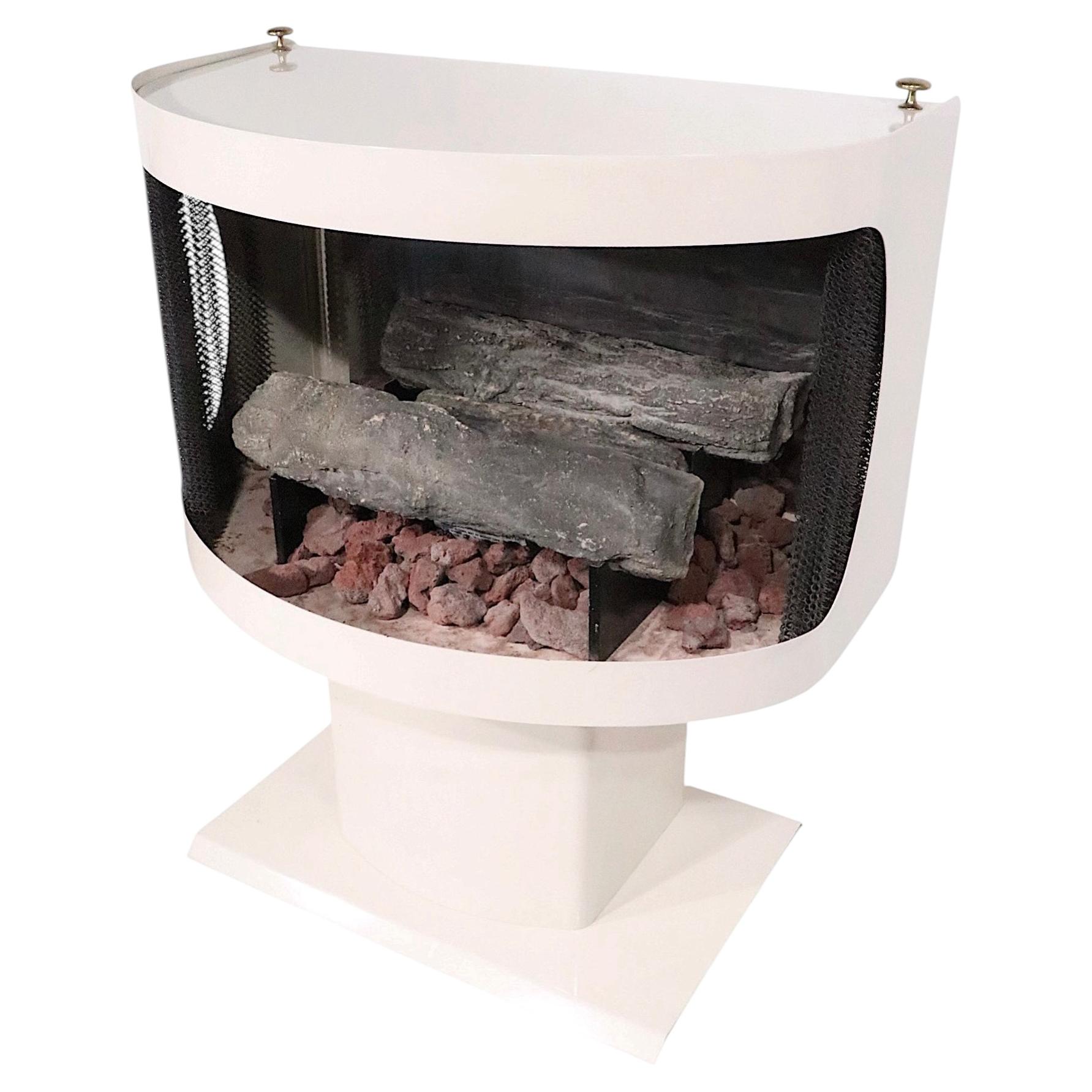 Mod Space Age Metal Fireplace by Mastercraft Metal Inc.