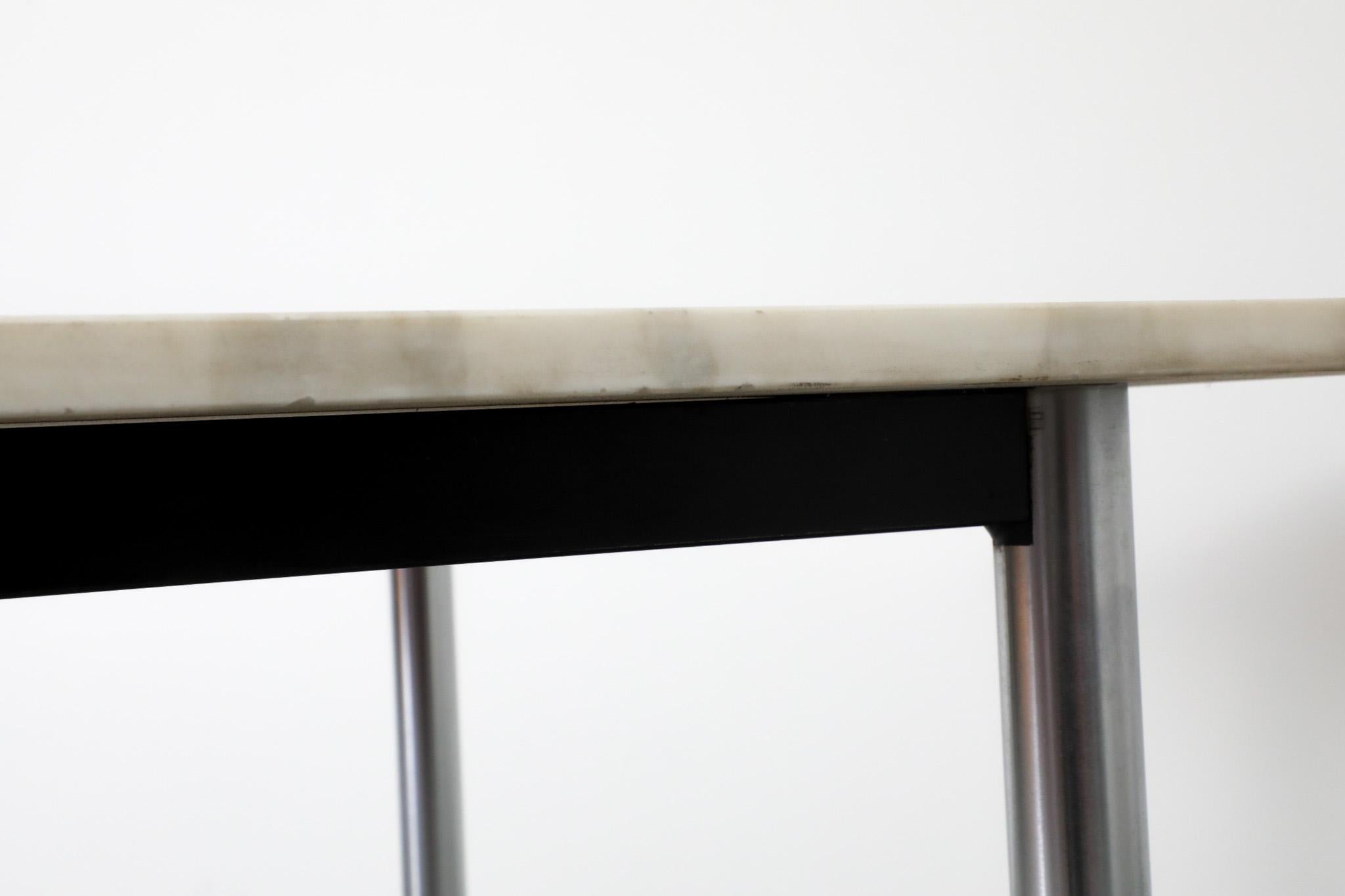 Table de salle à manger, de jeu ou de centre MOD Square à plateau en marbre en vente 8