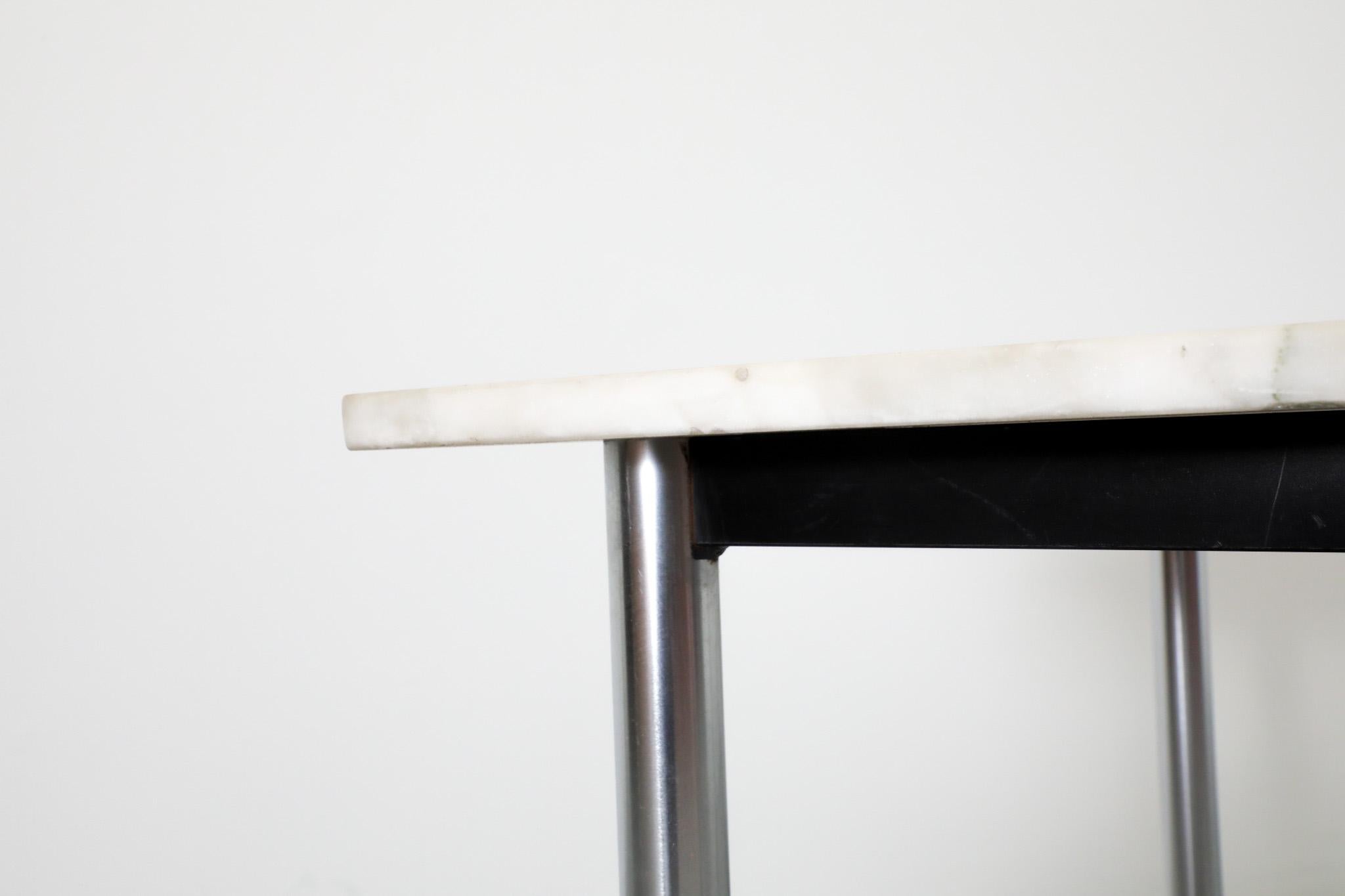 Table de salle à manger, de jeu ou de centre MOD Square à plateau en marbre en vente 1