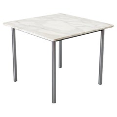 Vintage MOD Square Marble Topped Dining, Game or Center Table