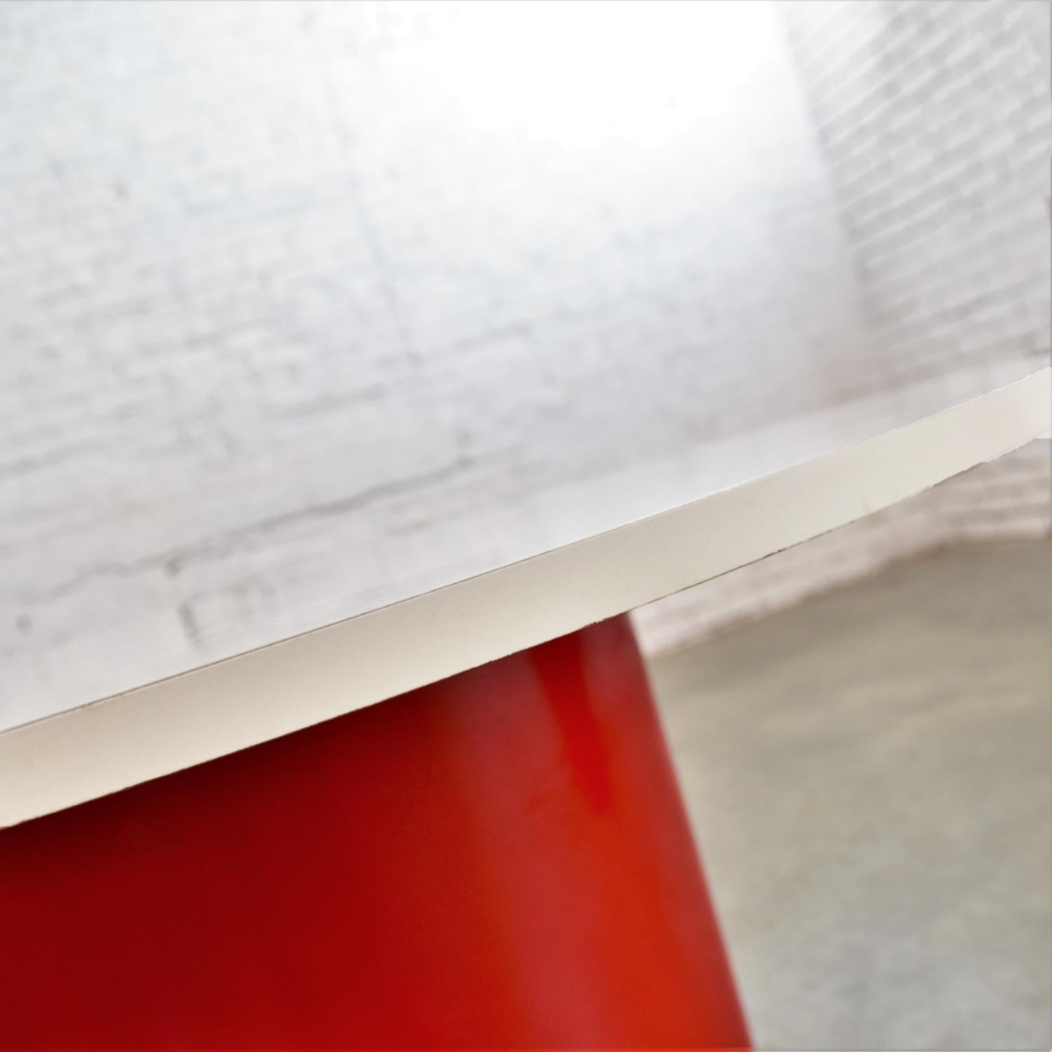 20th Century Mod Style MCM New Design Idiom Table by Milo Baughman Thayer Coggin Red & White 