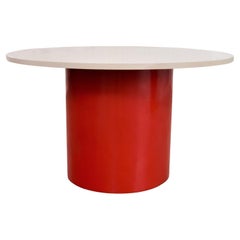 Mod Style MCM New Design Table Idiom par Milo Baughman Thayer Coggin Red & White 