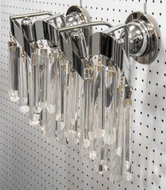 Applique a due luci con cristalli in stile Mod, coppia