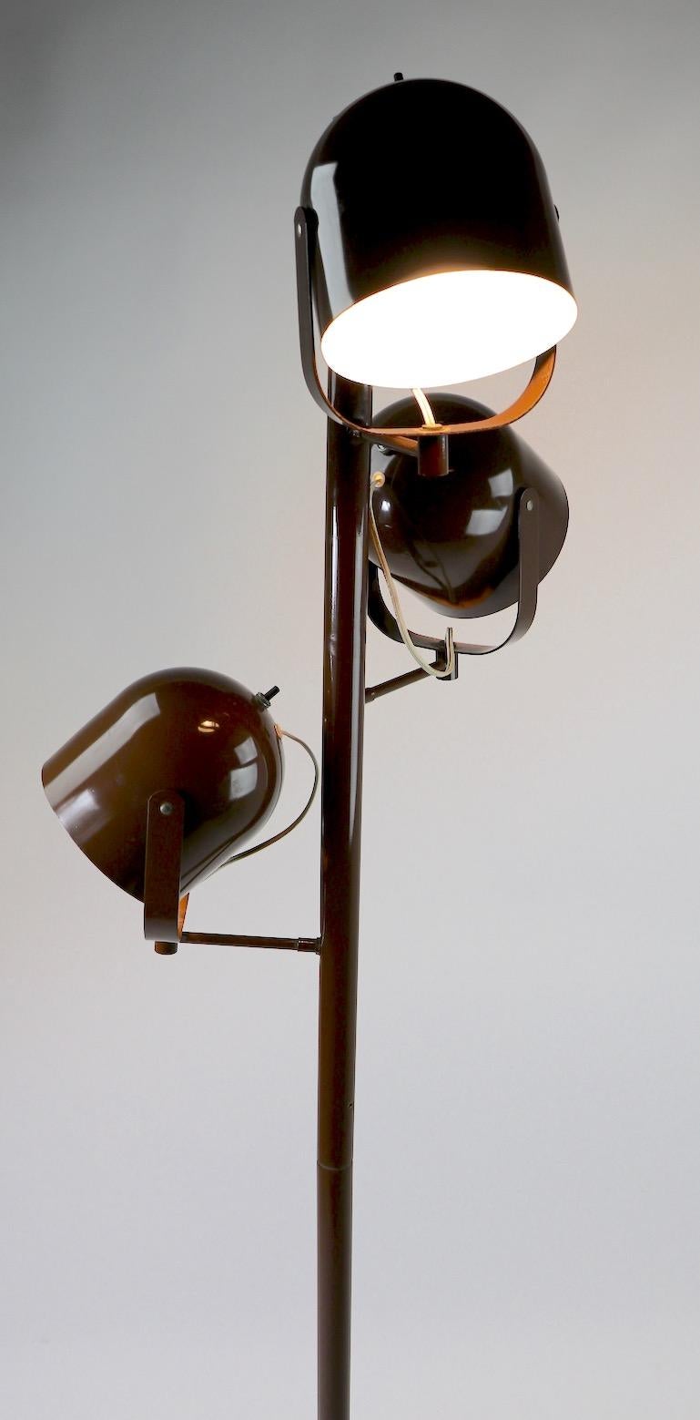 Mod Three-Light Floor Lamp Designed by Gerald Thurston for Lightolier 1