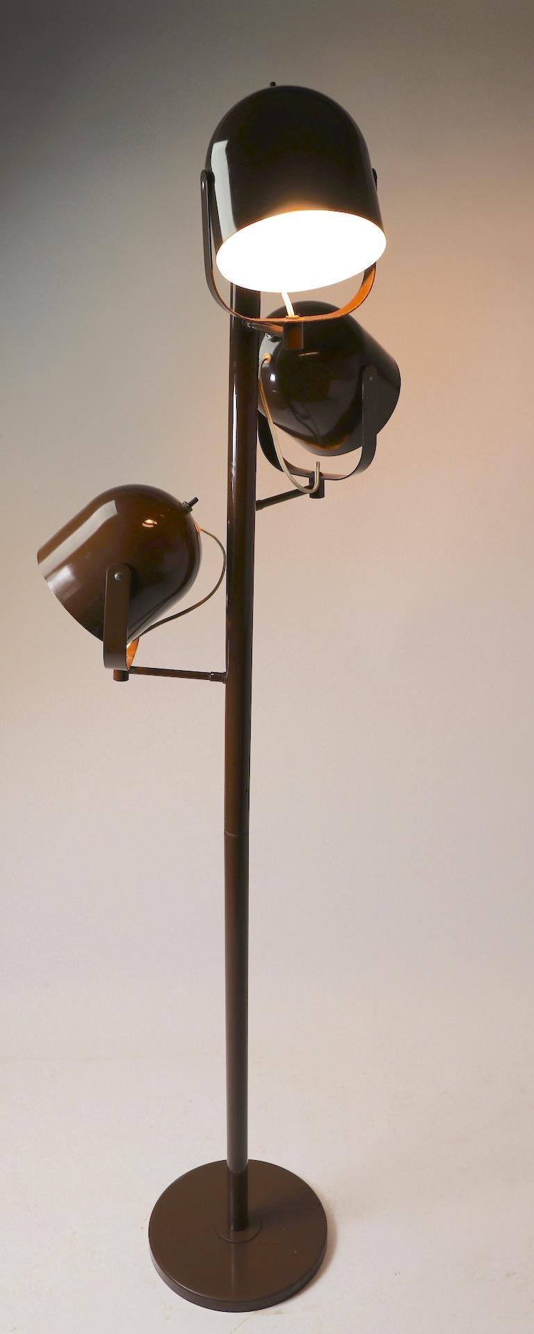 Mod Three-Light Floor Lamp Designed by Gerald Thurston for Lightolier 2