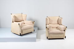 mod. "Viola d' Amore" by P. De Martini for Cassina Set of 2 Armchairs Italy 1977