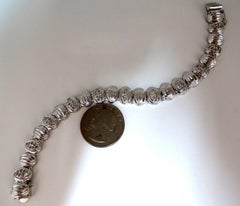 Mod Watermelon Link 1.00 Carat Diamonds Tennis Bracelet 14 Karat