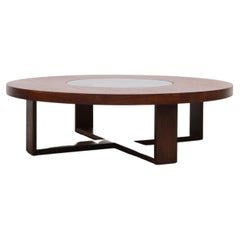 Mod Wenge Coffee Table with Inset Smoked Glass