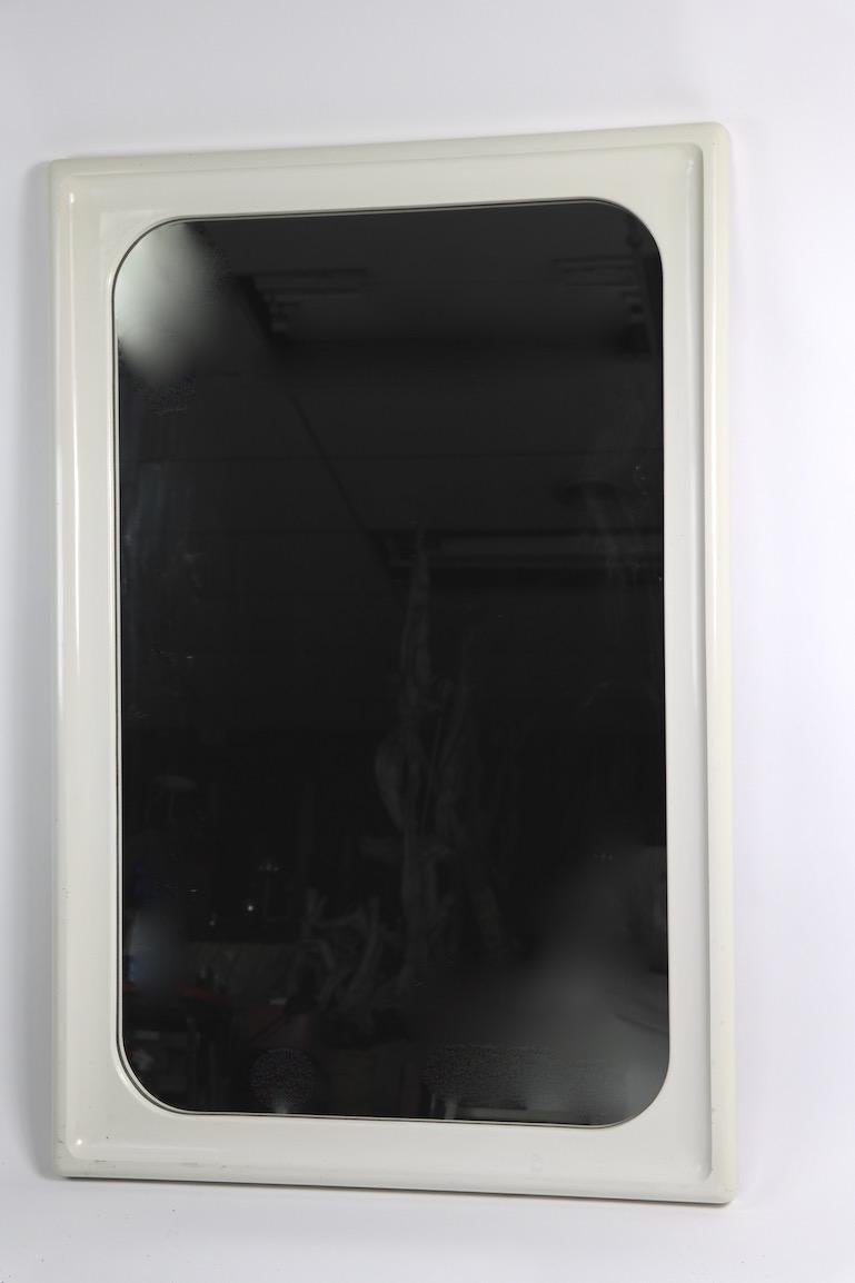 Mod White Lacquer Framed Mirror 3