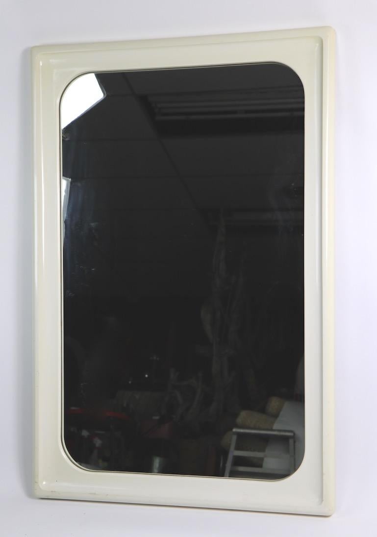 Mod White Lacquer Framed Mirror 4