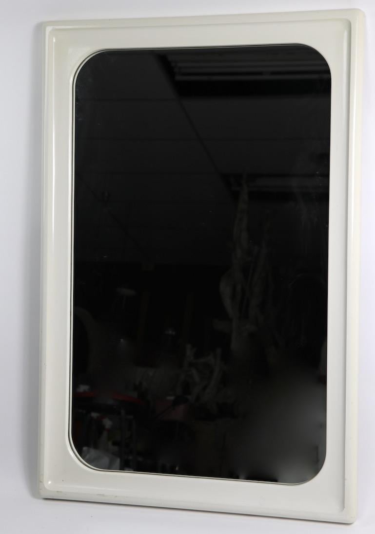 Mod White Lacquer Framed Mirror 5