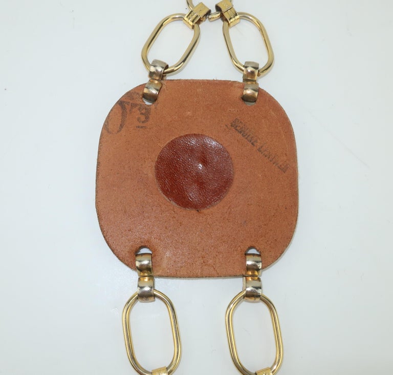 Mod White Leather Hip Hugger Chain Belt, 1960's at 1stDibs | chain ...