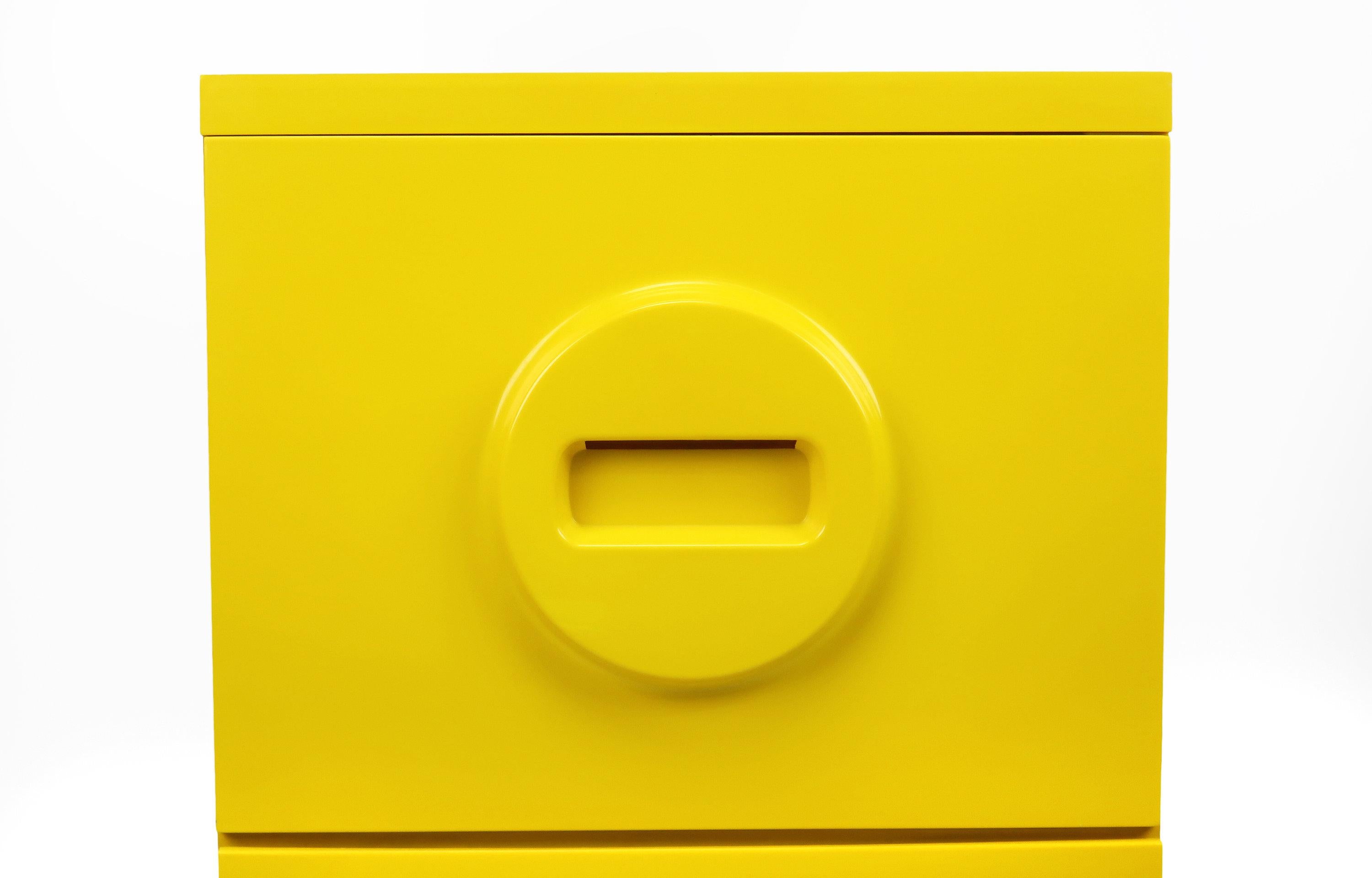 Mod Yellow Plastic Akro-Mils Filing Cabinet 1
