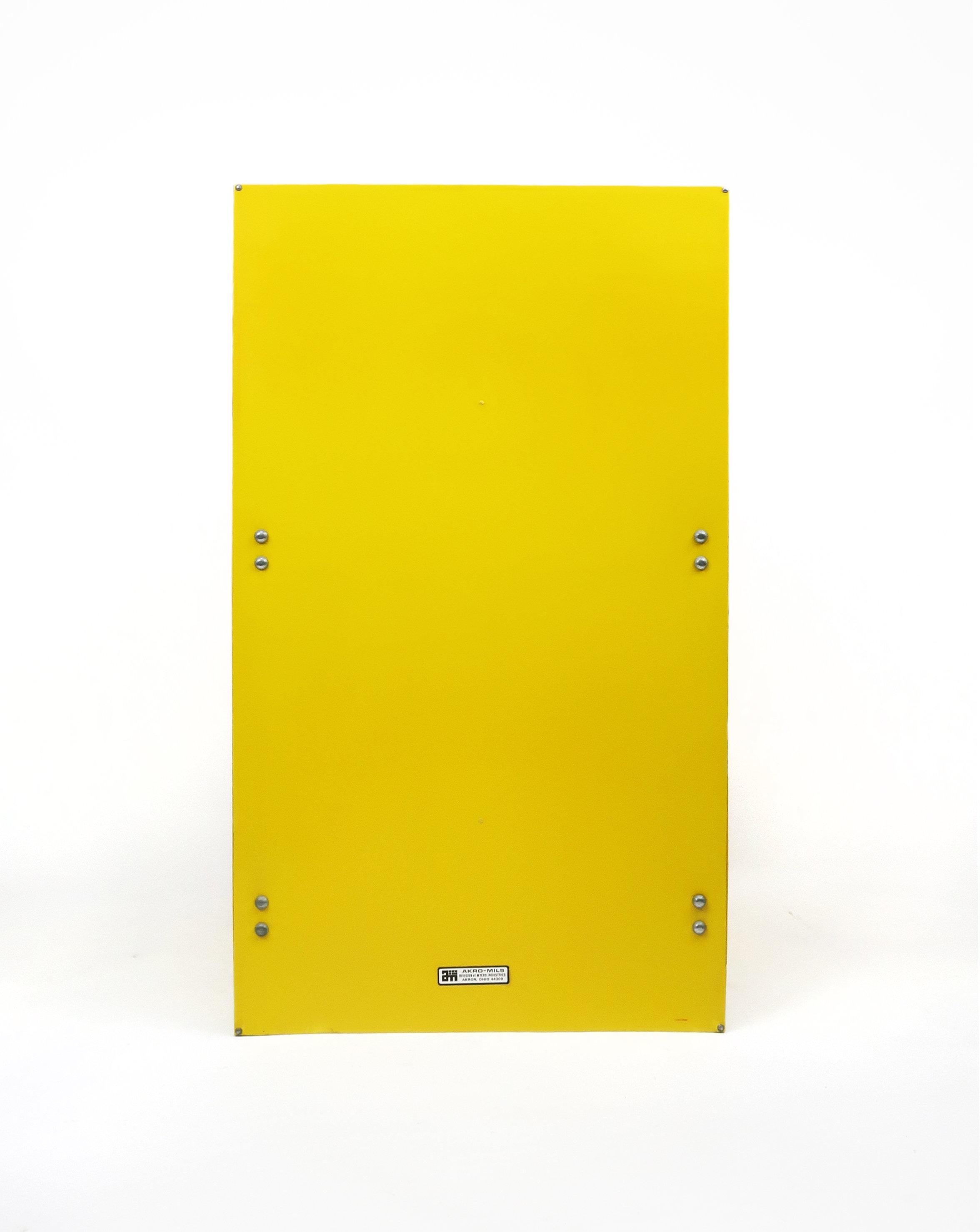 Mid-Century Modern Mod Yellow Plastic Akro-Mils Filing Cabinet