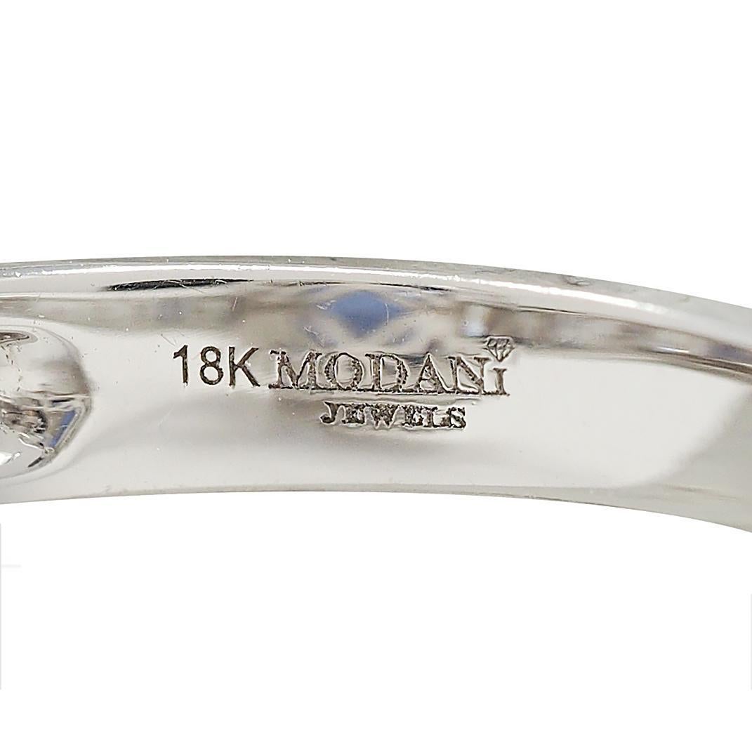 Modani 7.16 CTW No Heat Spinel Diamond 18 Karat White Gold Halo Ring GIA 5
