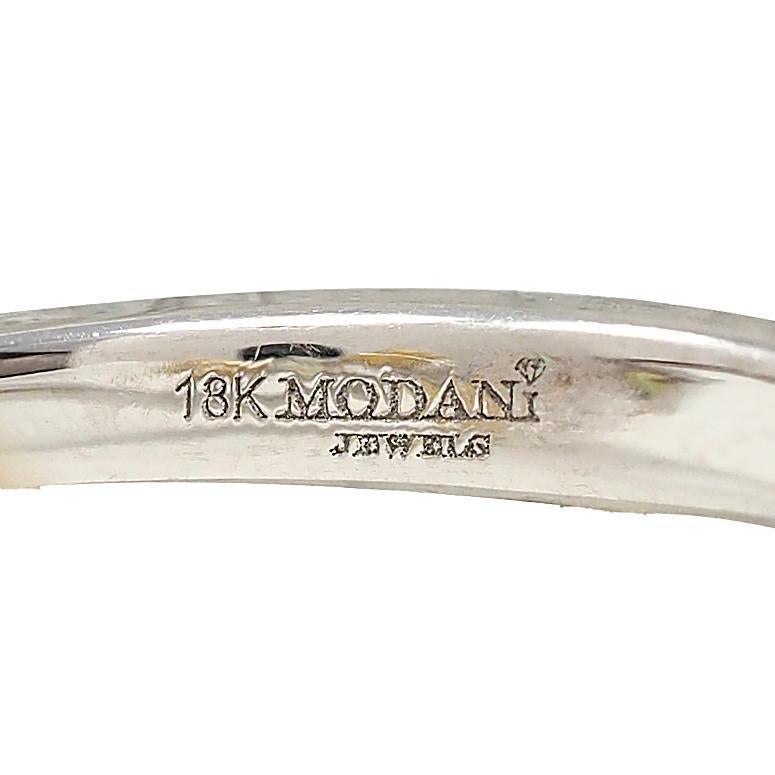 Modani Contemporary Fancy Diamond 18 Karat Two-Tone Gold Band Ring 6