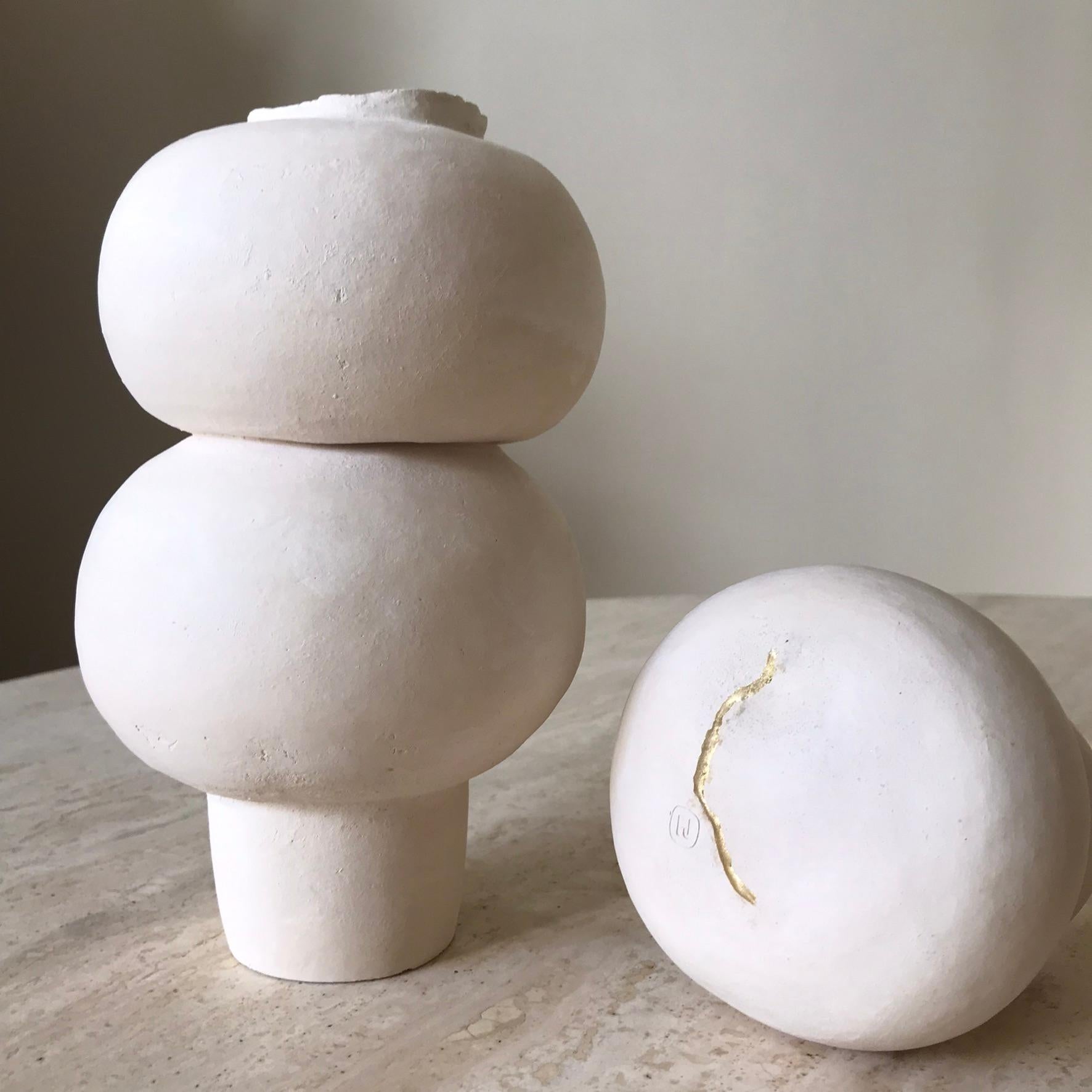 Clay Modder Broke, Not Broken Ceramic Sculpture by Françoise Jeffrey