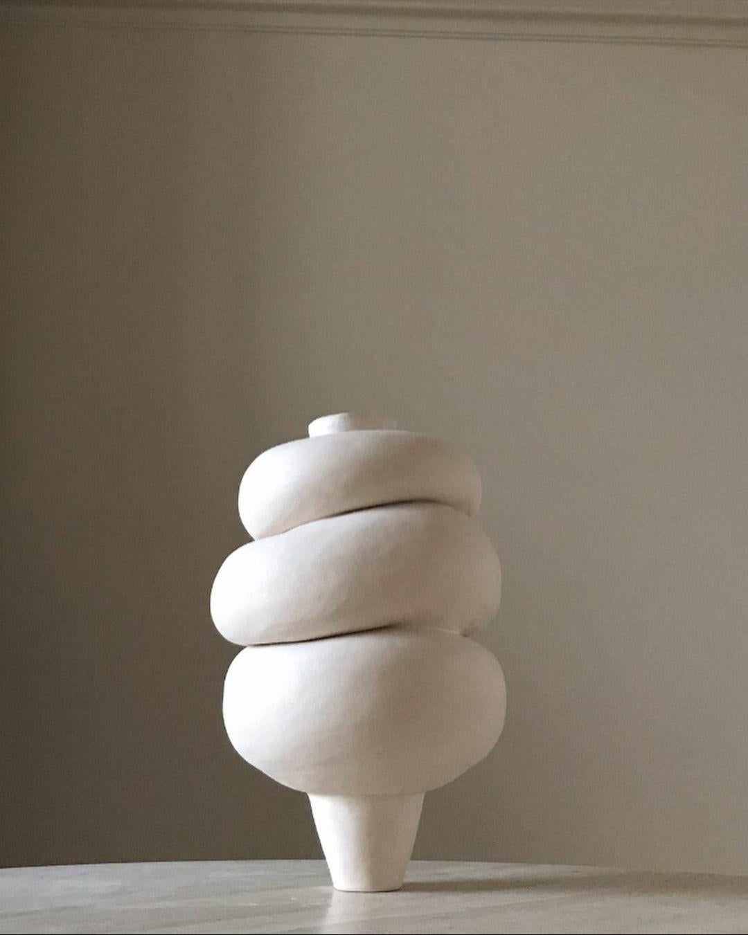Post-Modern Modder Calmness Ceramic Sculpture by Françoise Jeffrey