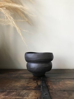 Modder Serendipity Black Ceramic Sculpture by Françoise Jeffrey