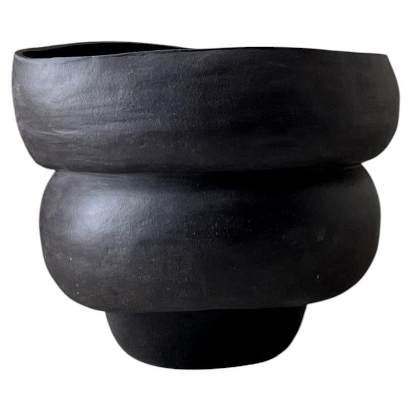 Modder Serendipity Black Ceramic Sculpture by Françoise Jeffrey