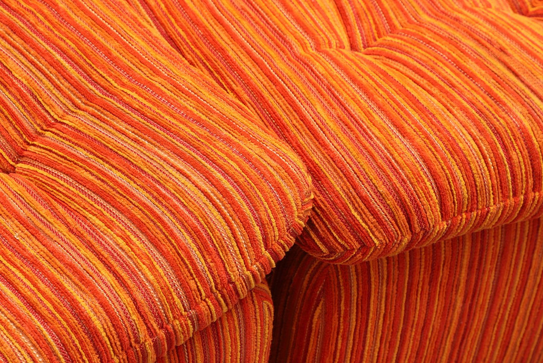 orange 70s couch