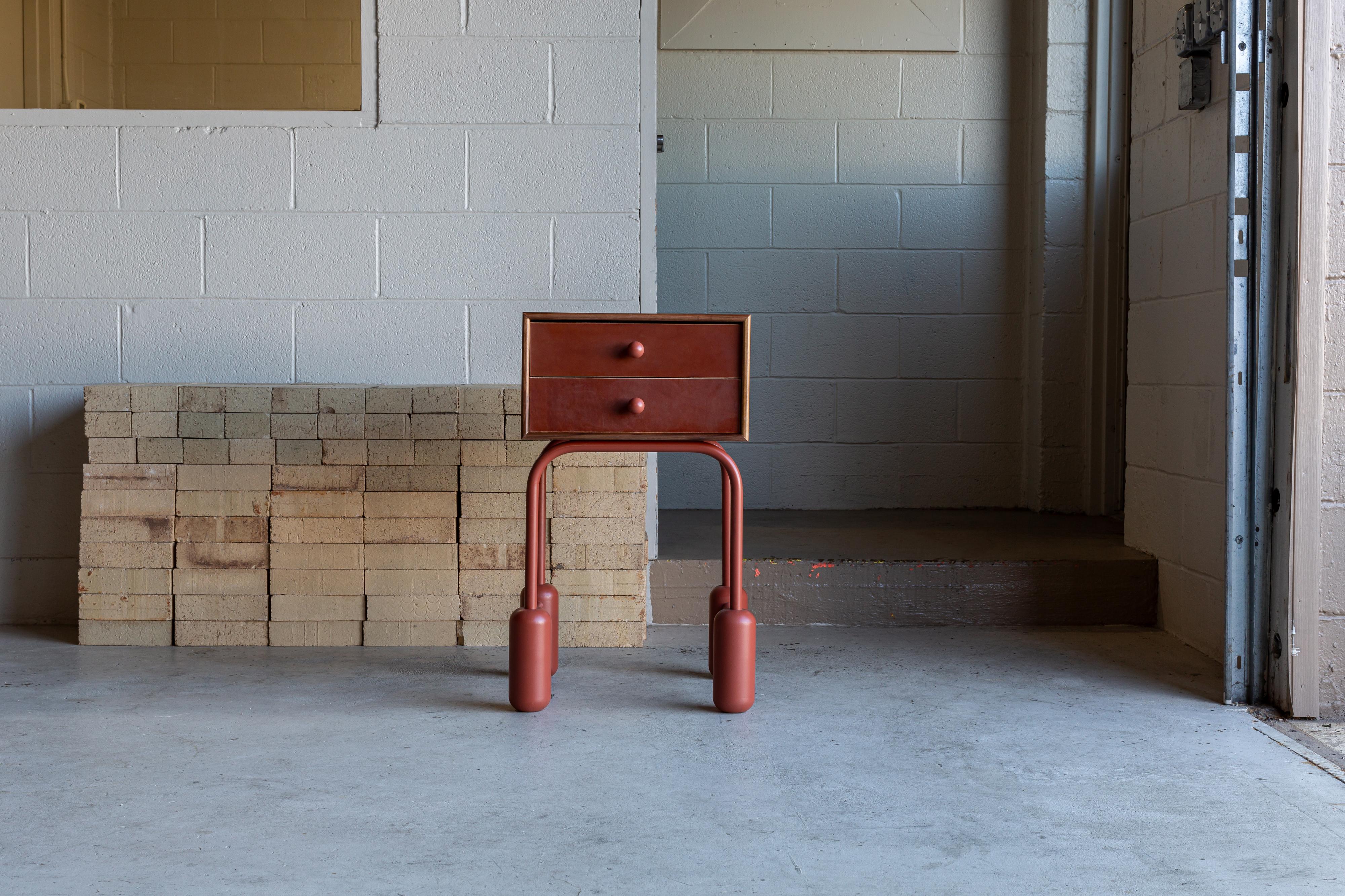 Model 01 – Colorful Modern Handcrafted Nightstand w/ Drawers In New Condition For Sale In Philadelphia, PA