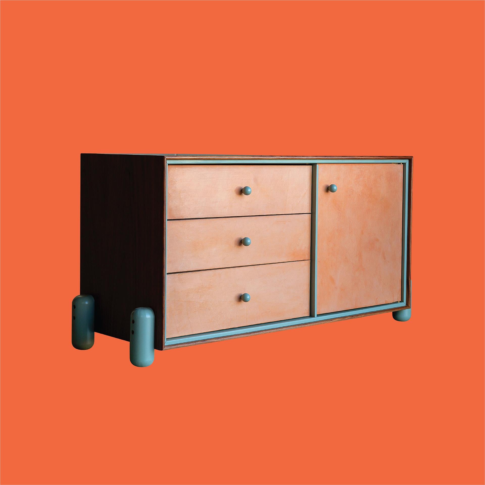 Model 03 is our most versatile creation of Series 01. Capable of filling the role of a dresser, credenza or sideboard. Drawing inspiration from Mid Century cabinetry, Model 03 is our take on stylish yet functional storage. Model 03 is playful in