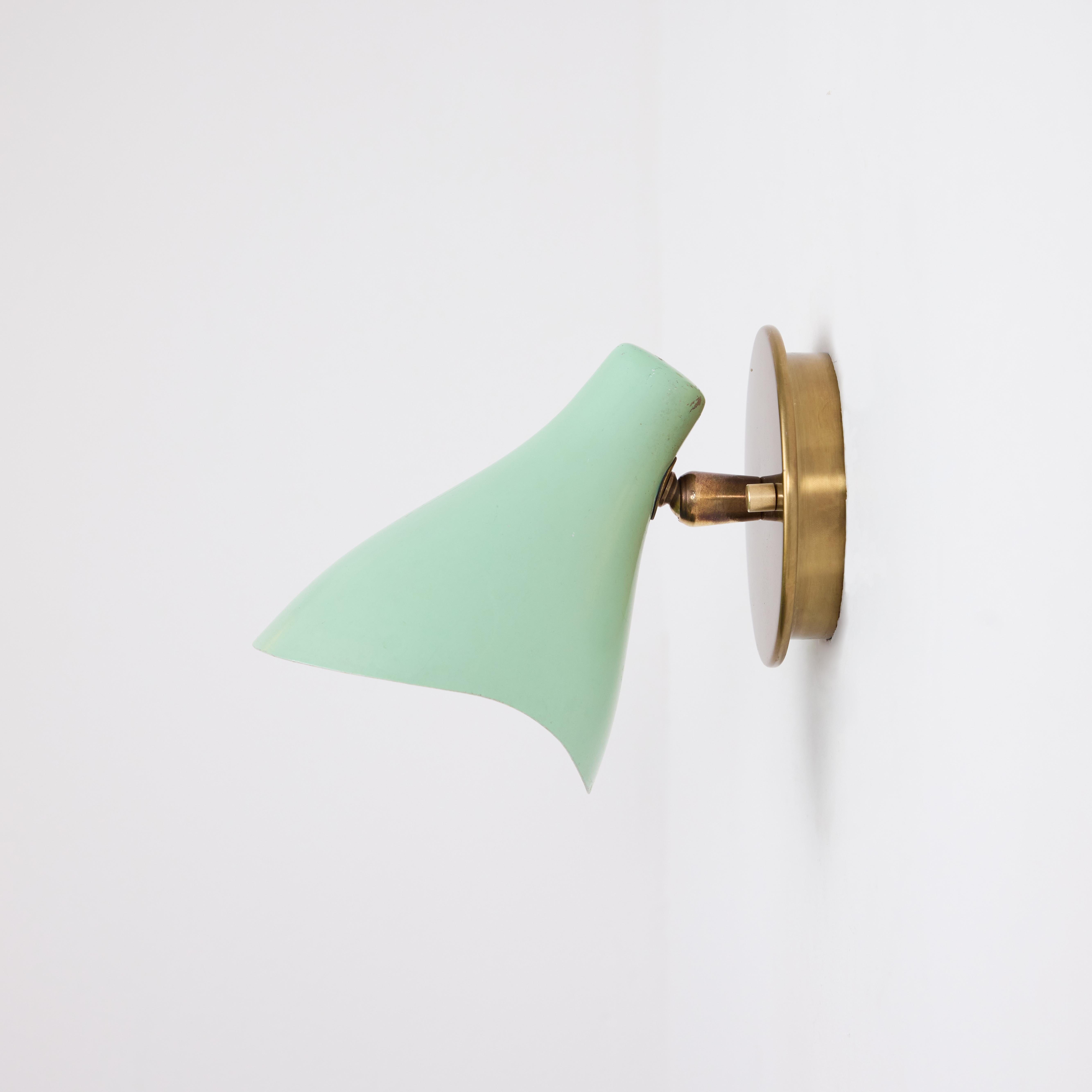 Enameled Model 10 'Lilly' Sconces by Gino Sarfatti for Arteluce For Sale