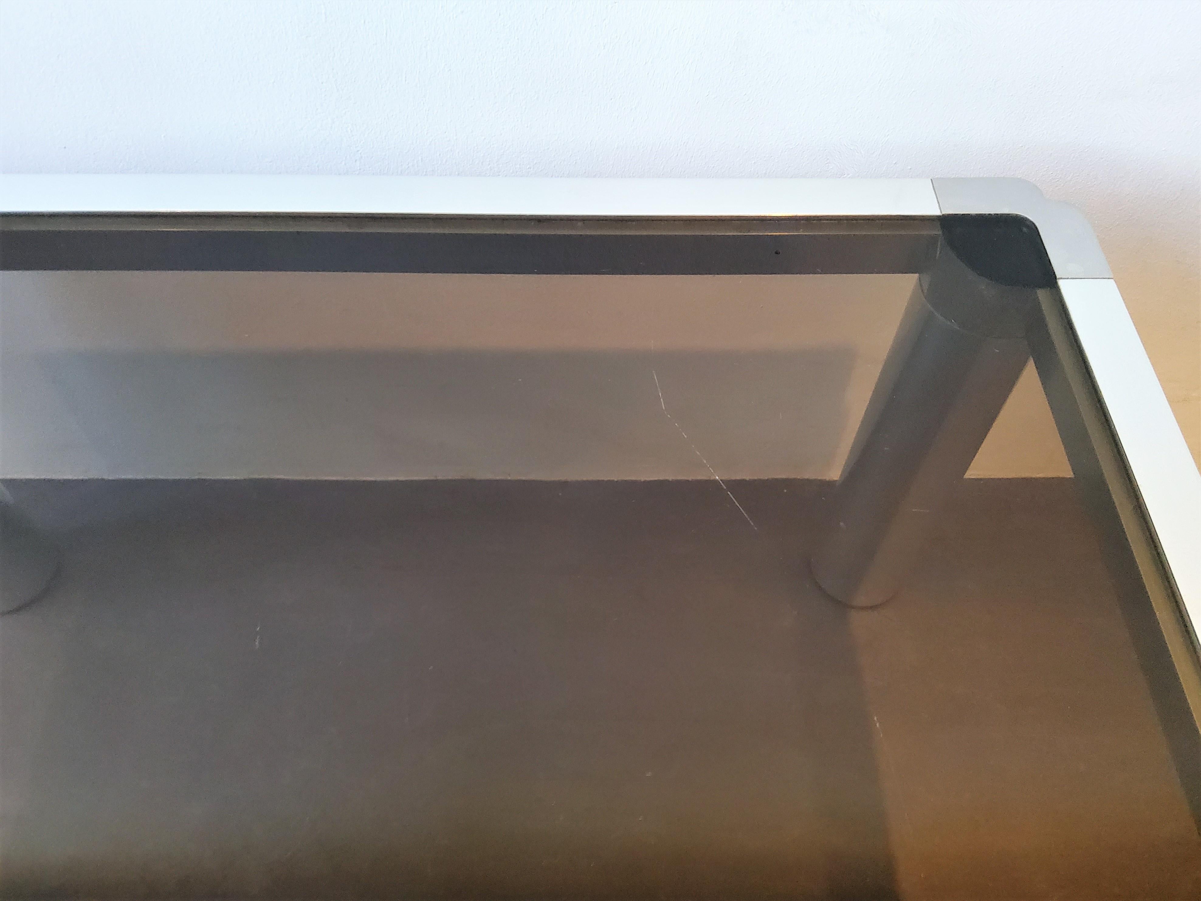 Aluminum Model 100 Coffee Table by Kho Liang Ie for Artifort, the Netherlands, 1974 For Sale