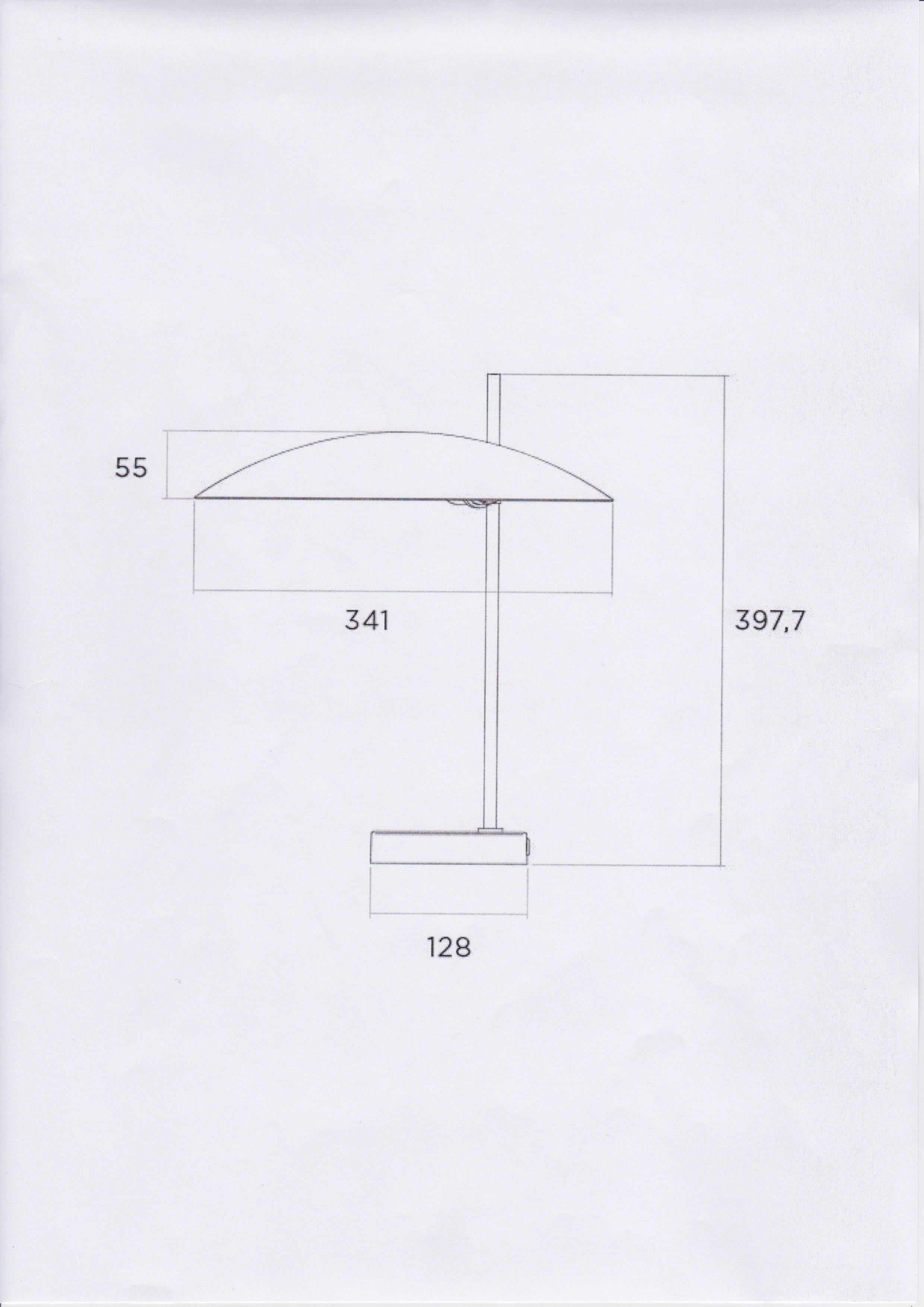 Laiton Lampe de bureau modèle 1013 de Pierre Disderot « Noir/Rouge/Blanc/Blanc/Jaune » en vente