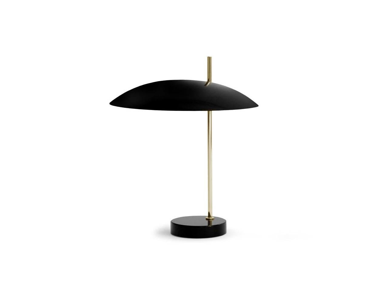Lacquered Model '1013' Table / Desk Lamp by Pierre Disderot 'Black/Red/White/Yellow' For Sale