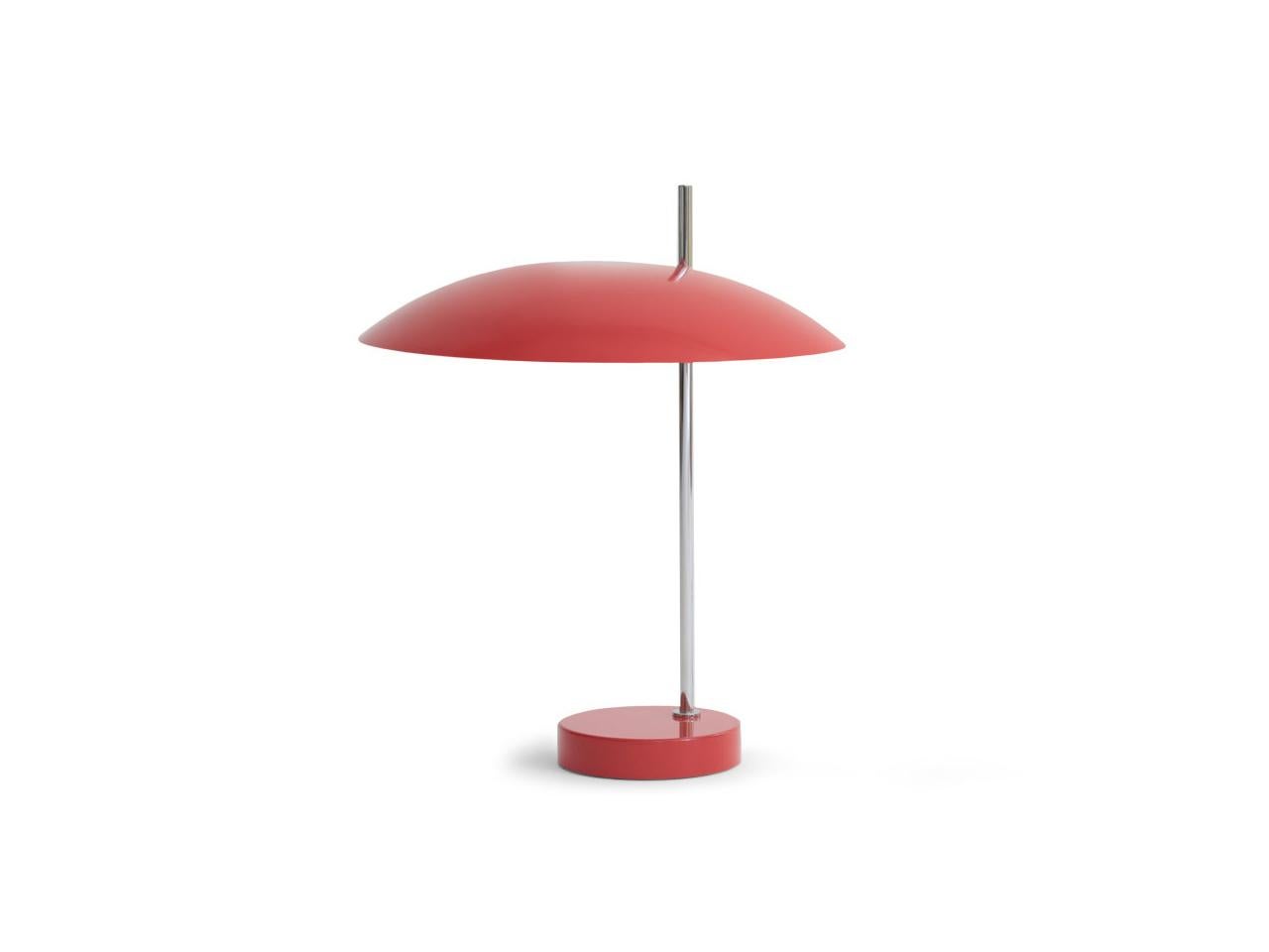 This lighting fixture was originally conceived as a desk lamp, with its' ideal height and even lighting to avoid eye fatigue. Its' elegant design and size made it an iconic object to place anywhere: In the bedroom, on furniture in the sitting room,