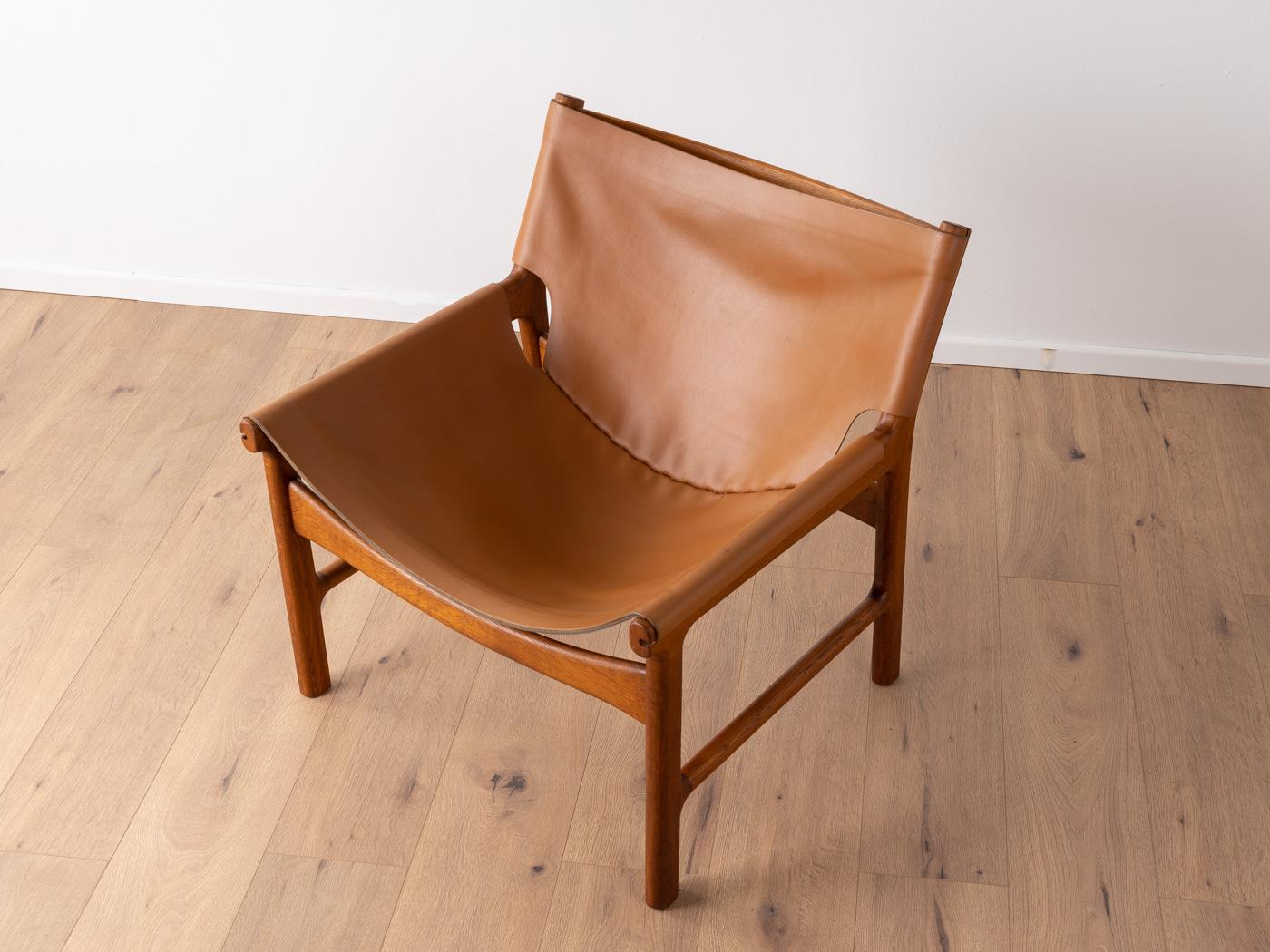 Leather Model 103 Lounge Chair Designed by Illum Wikkelsø, Made in Denmark For Sale