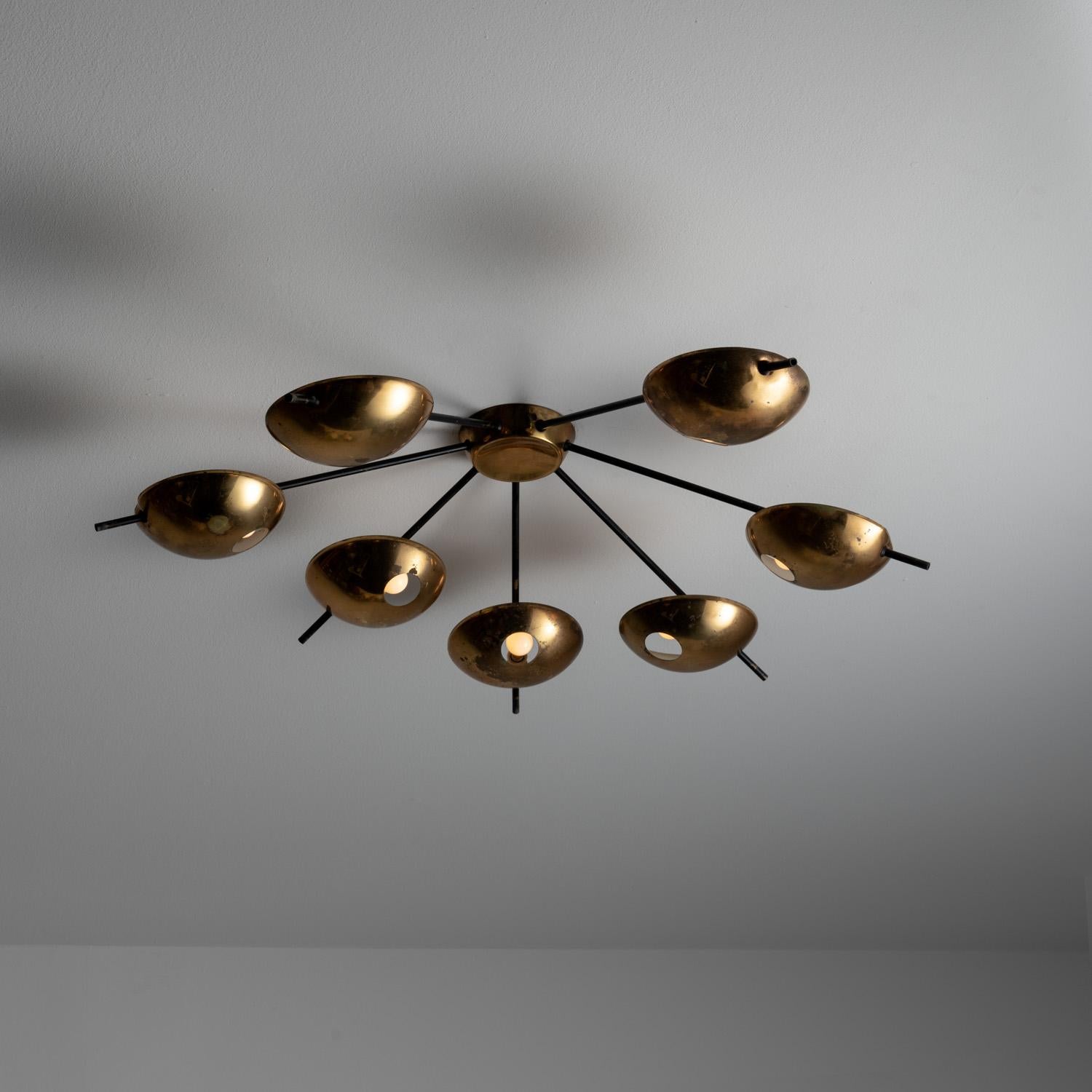 Model 1036 Ceiling Light by Stilnovo In Good Condition In Los Angeles, CA