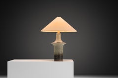 Model "1080" Glazed Stoneware Table Lamp by Søholm, Denmark 1960s
