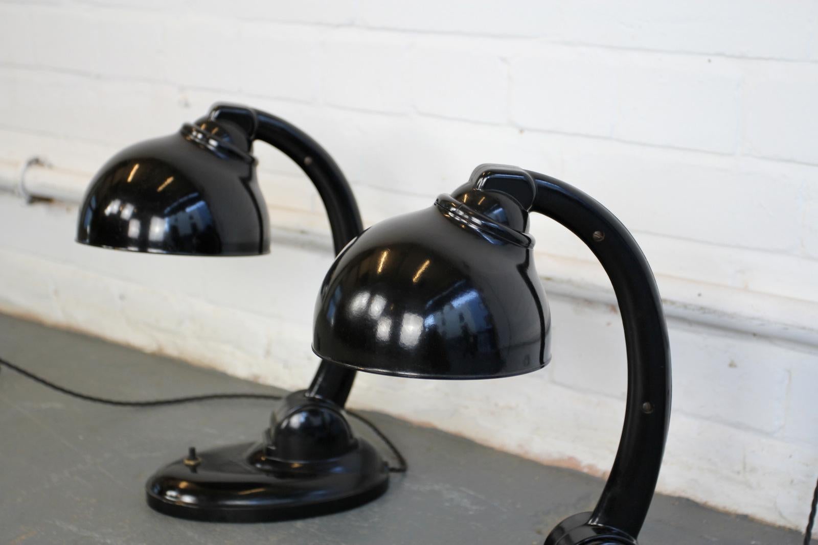 Art Deco Model 11126 Bakelite Desk Lamps by Eric Kirkman Cole, circa 1930s