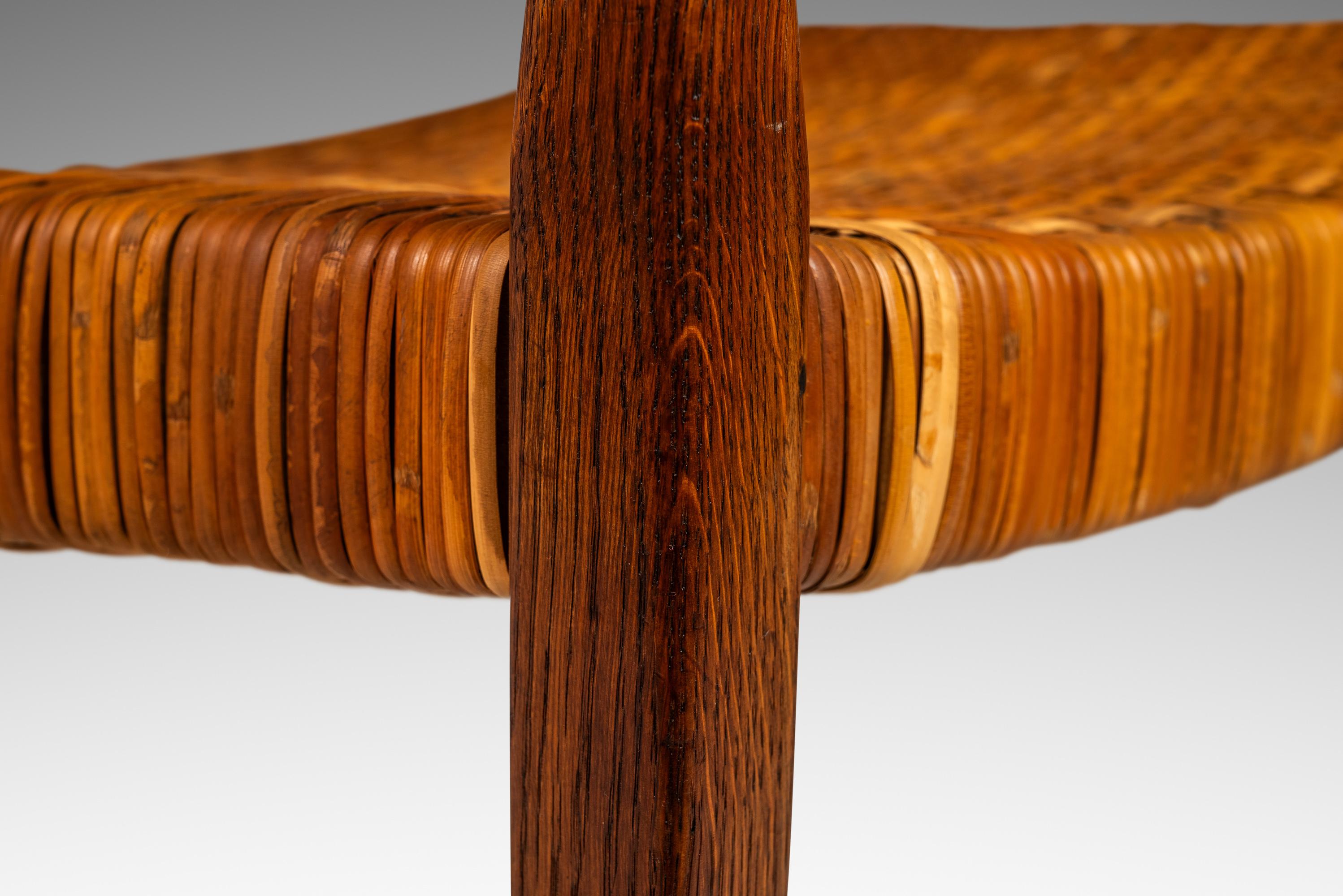 Fauteuil modèle 113 en Oak & Cane par Nanna Ditzel pour Kolds Savvaerk, c.C. 1950s en vente 4