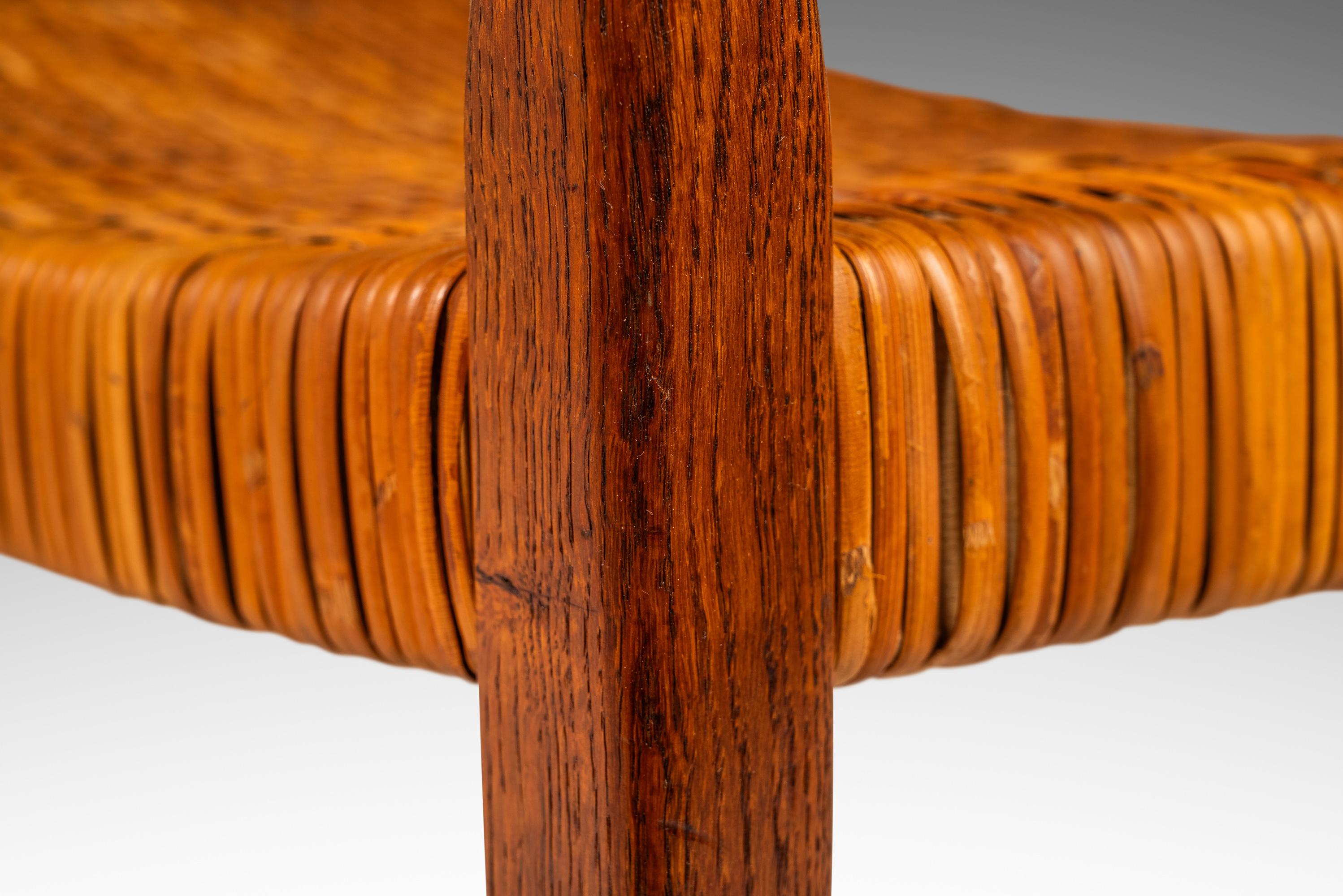 Fauteuil modèle 113 en Oak & Cane par Nanna Ditzel pour Kolds Savvaerk, c.C. 1950s en vente 2