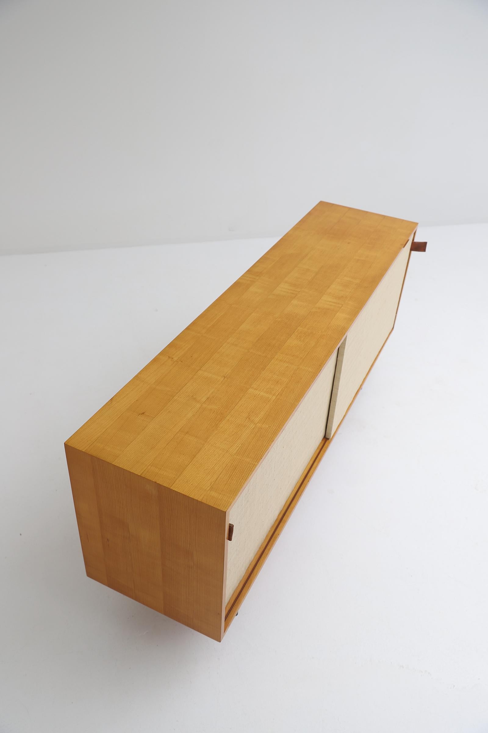 Model 116 Sideboard with Raffia Doors Designed by Florence Knoll in the 1950s For Sale 9