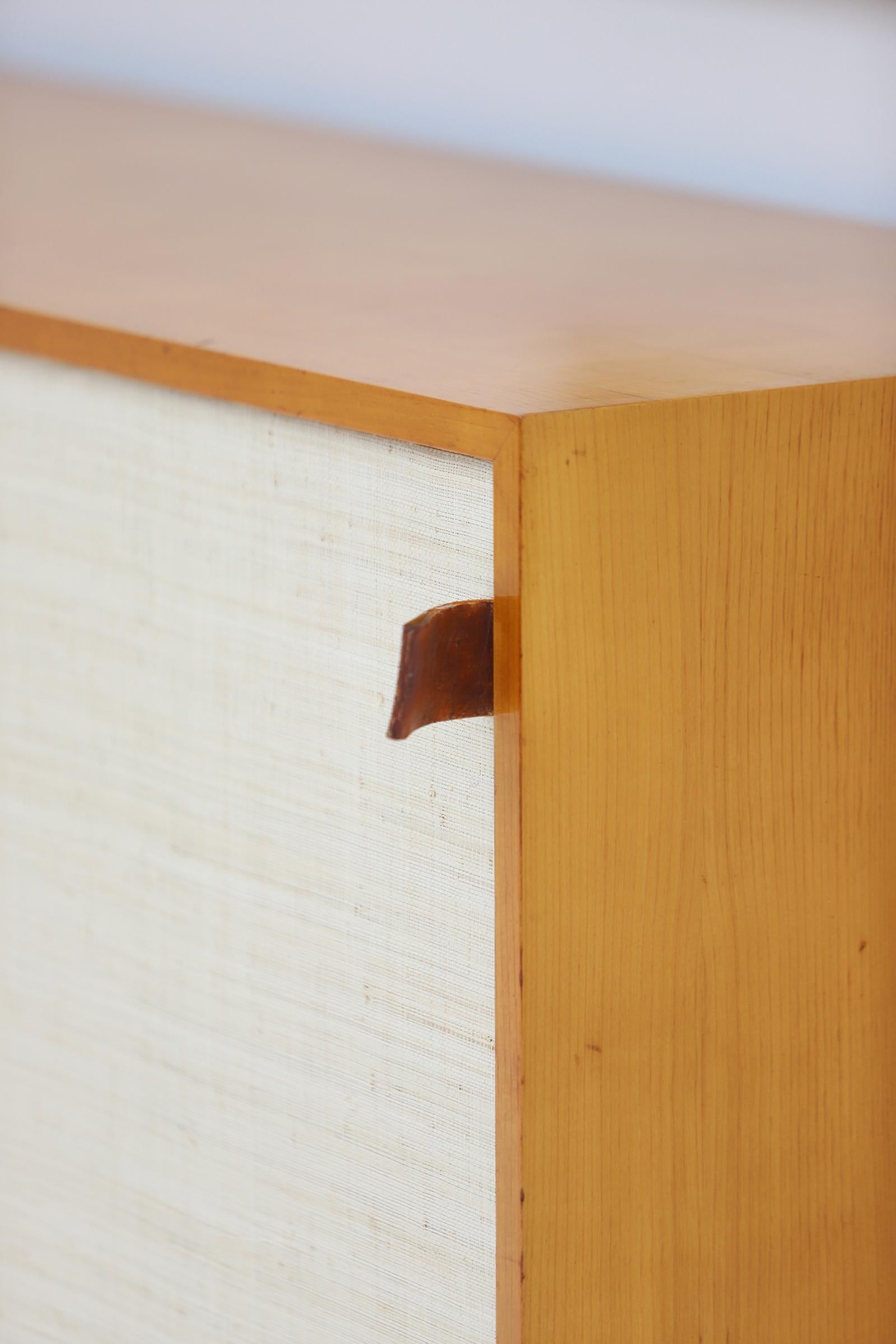 Model 116 Sideboard with Raffia Doors Designed by Florence Knoll in the 1950s For Sale 1