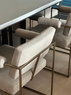 Milo Baughman Model 1188 Dining Chairs, Brushed Bronze, Set of Six, US