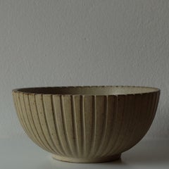 "Model 123" Ribbed Bowl by Arne Bang with Signature, 1950s