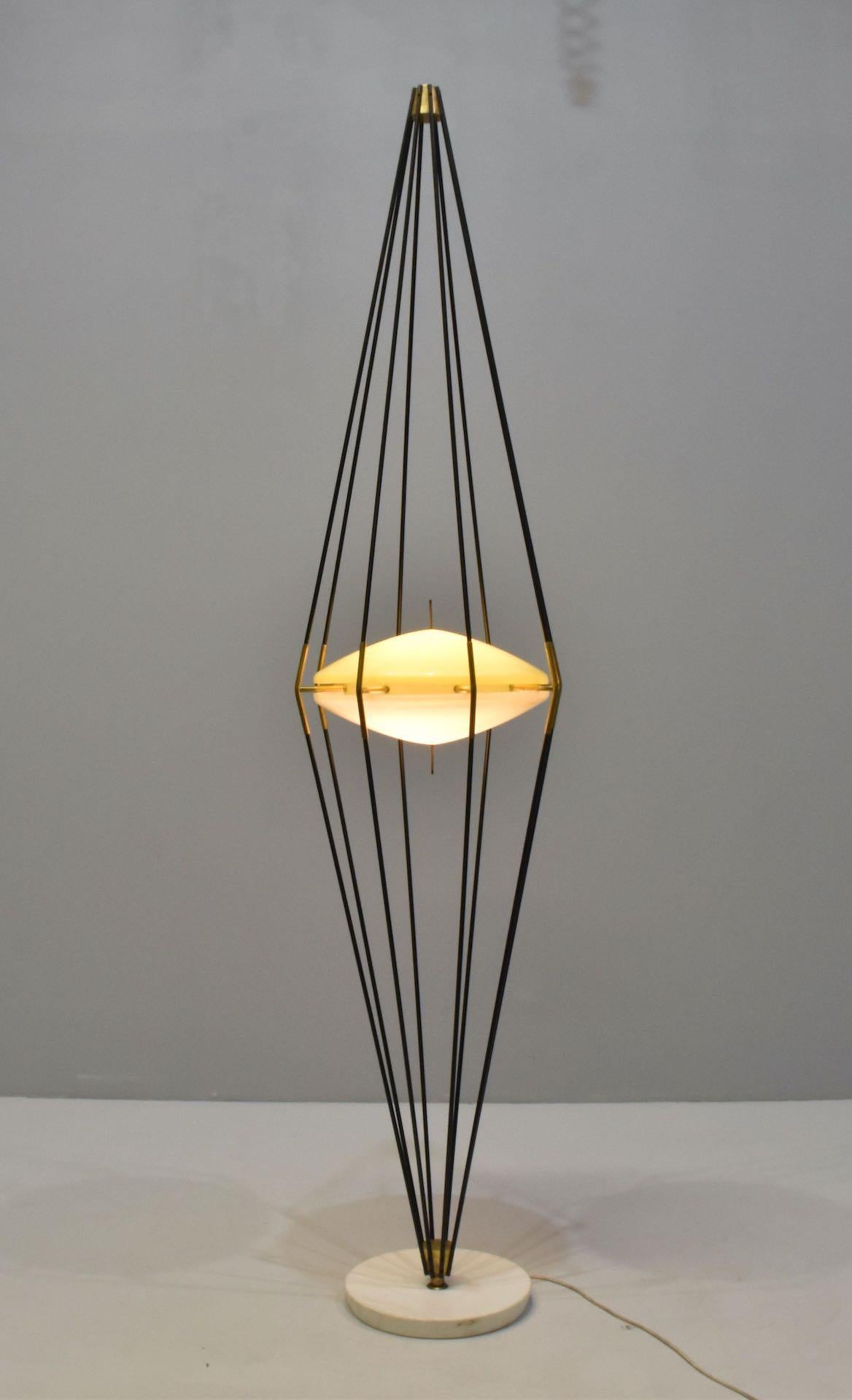 Model 12628 'Siluro' Floor Lamp by Angelo Lelli for Arredoluce, Italy, 1957 For Sale 8