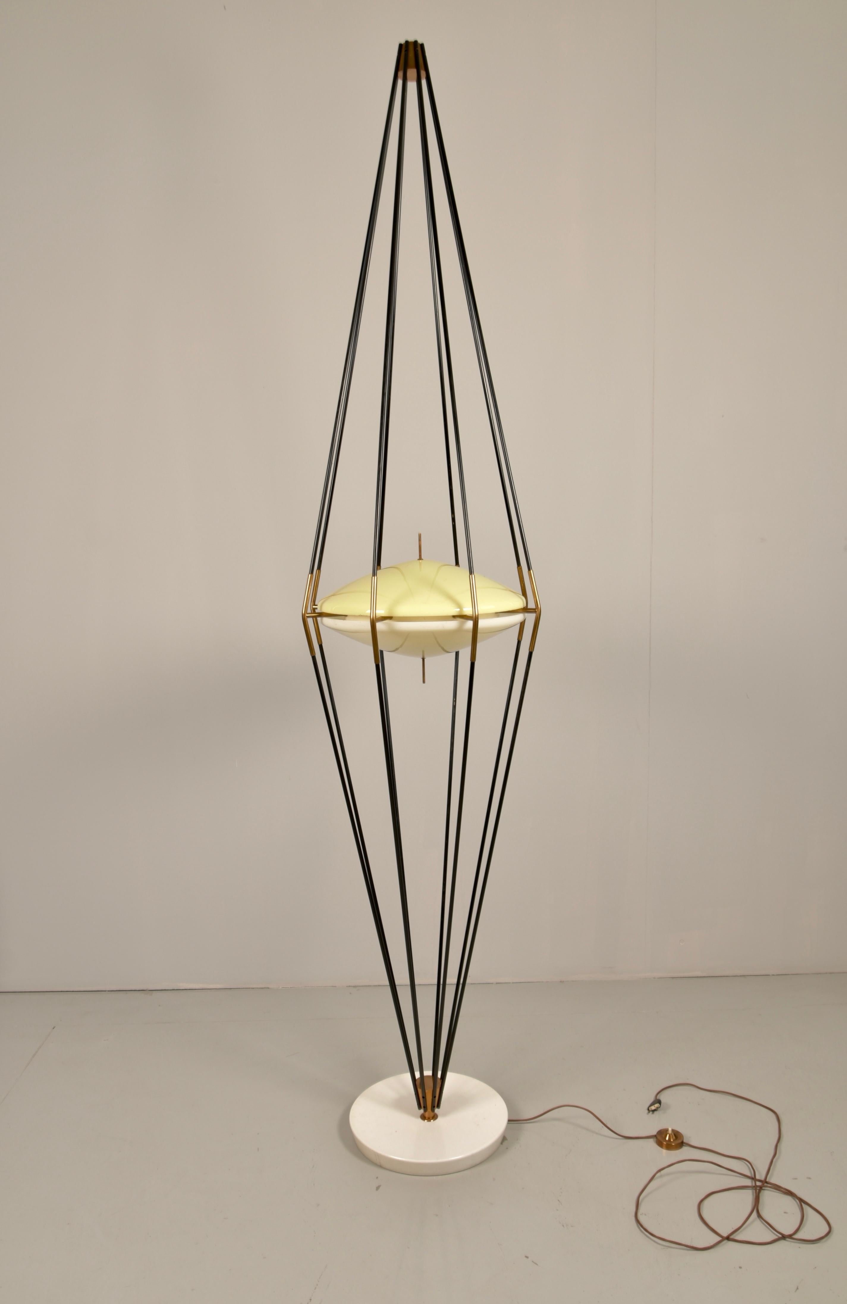 Model 12628 'Siluro' floor lamp by Angelo Lelli for Arredoluce, Italy, 1957.