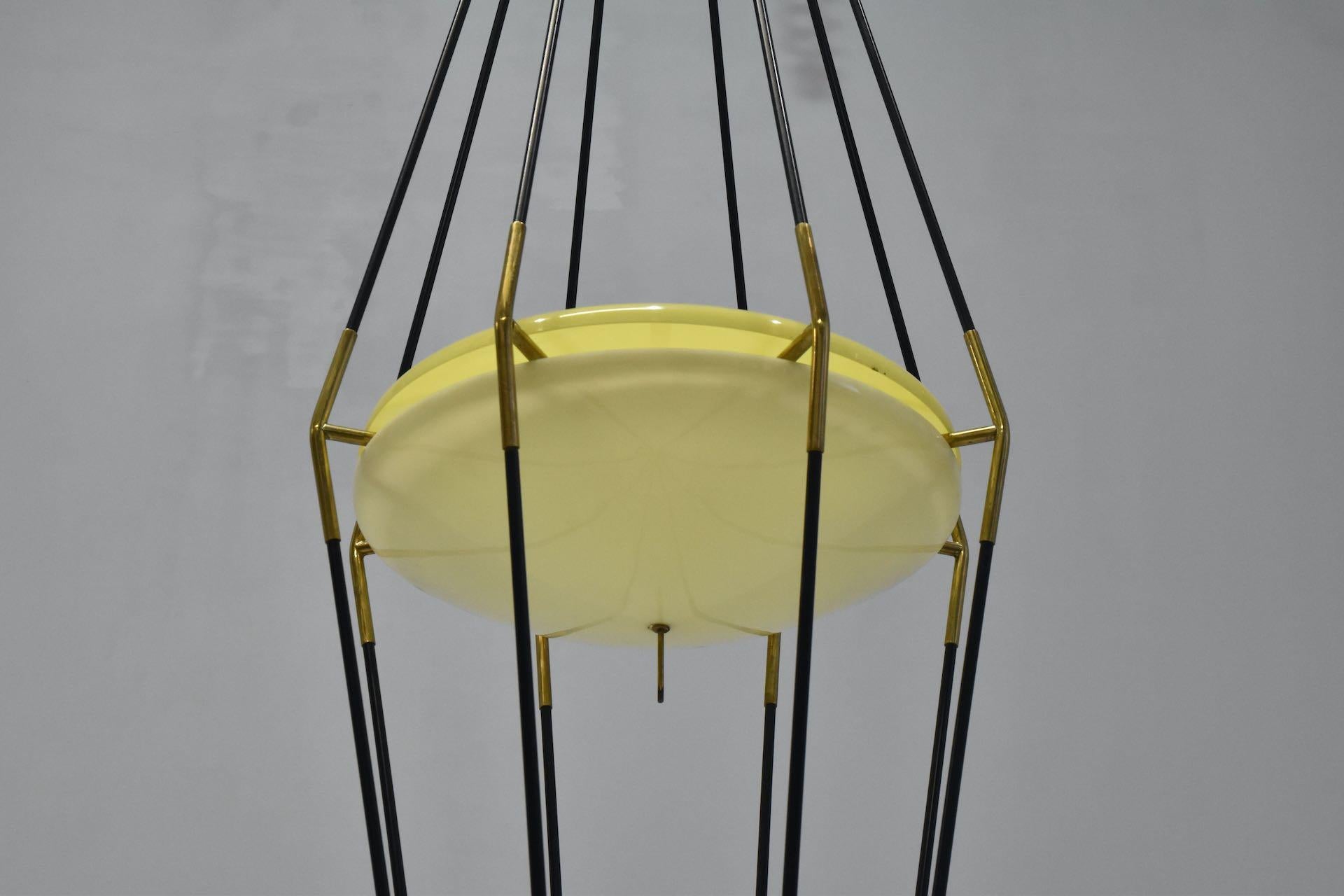 Brass Model 12628 'Siluro' Floor Lamp by Angelo Lelli for Arredoluce, Italy, 1957 For Sale
