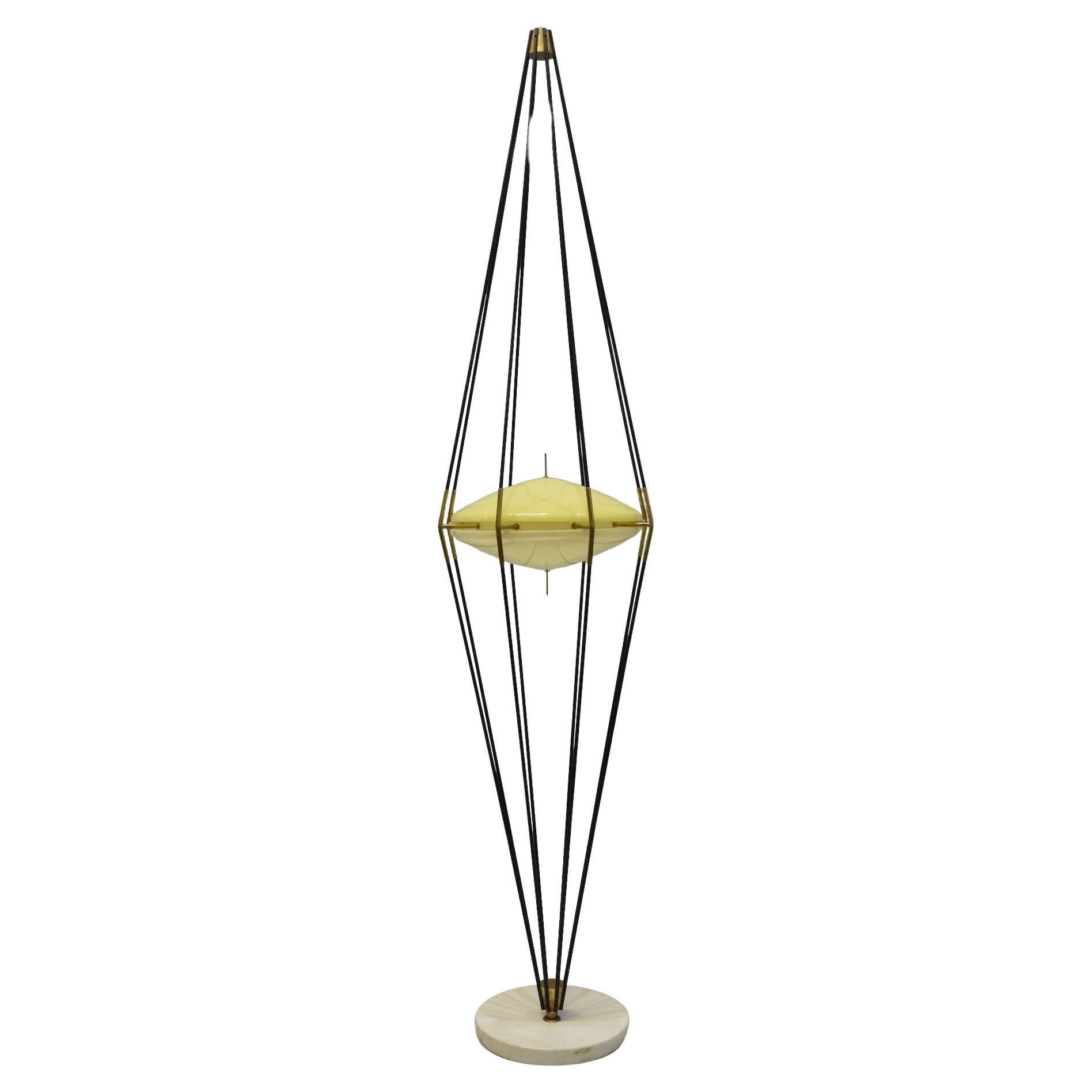 Lampadaire « Silveruro » modèle 12628 d'Angelo Lelli pour Arredoluce, Italie, 1957