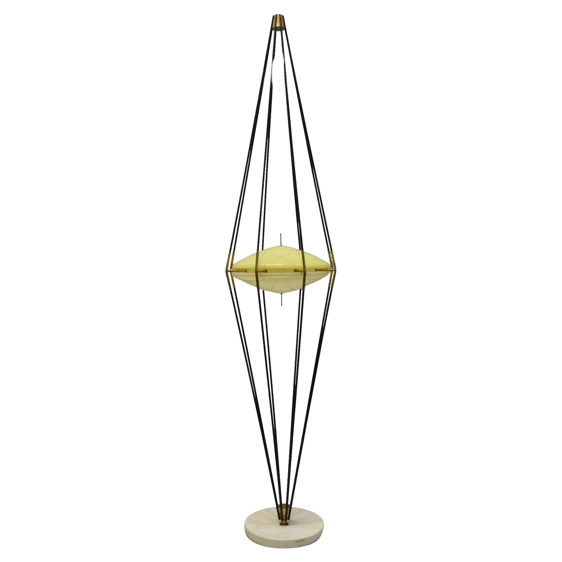 Lampadaire « Silveruro » modèle 12628 d'Angelo Lelli pour Arredoluce, Italie, 1957 en vente